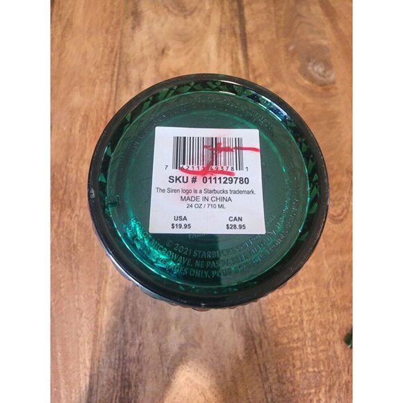 2021 Starbucks Holiday Emerald Green Jeweled Venti Tumbler Cup | 24oz - Picture 4 of 4